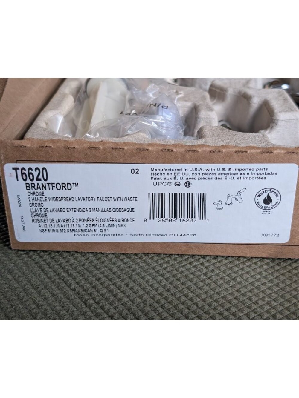 Moen Brantford T6620 Chrome Two-handle Widespread Bathroom Faucet Set New in Box - Picture 8 of 10
